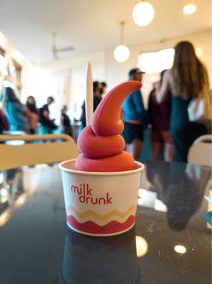 Strawberry-Rhubarb soft serve