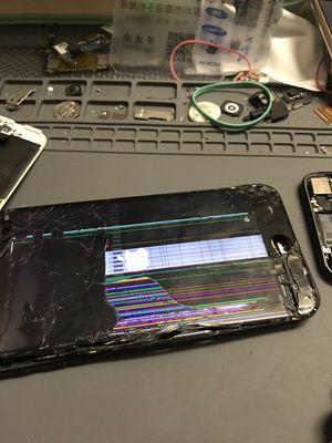 LCD damage phone