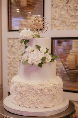 Dominican Style Wedding cake with guava and dulce de leche filling! Super tasty!