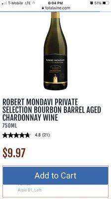 Priced $16.99 at Penn Station and $9.97 at Total Wines