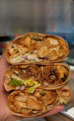 Chicken & gyro saj shawarma