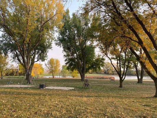 Recreational area at campground