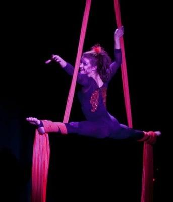 Flying on silks!