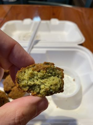 Falafel inside was moist