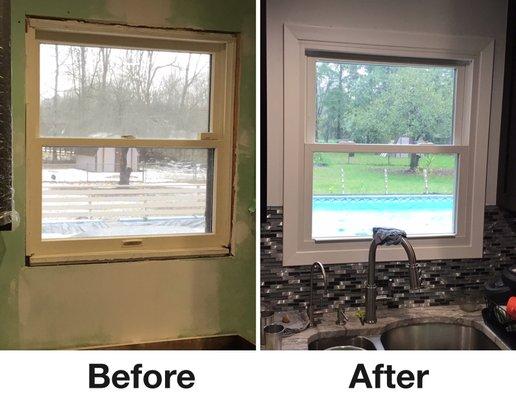 A new Freedom Window in a kitchen remodel. What a difference!