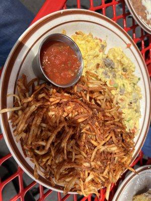 Ribeye omelet with hashbrowns