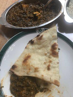 Saag paneer and butter naan :)