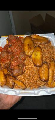 Jellof Rice w/ Goat Meat‍