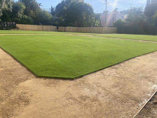 Dog park syntic turf w DG walkways