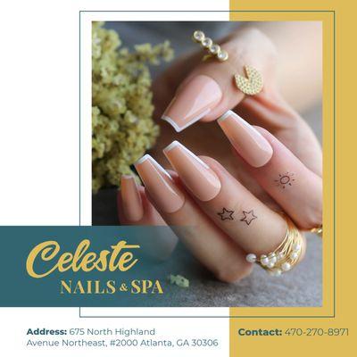 Come get your nails done at Celeste Nails & Spa, the premier nail salon in the city.