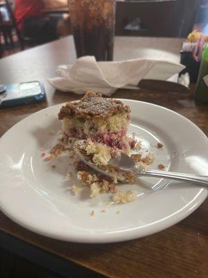 Raspberry coffee cake