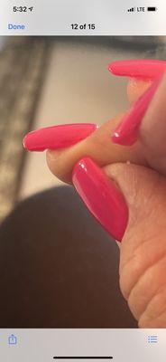 Chunk missing from nail