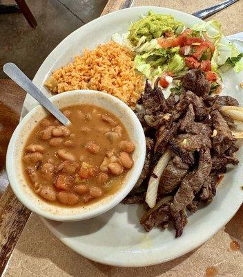 Beef fajita plate