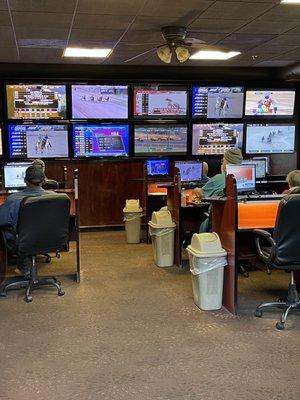 Simulcast horse racing area