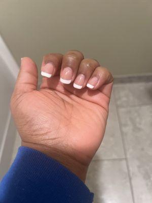 Small French tip acrylic