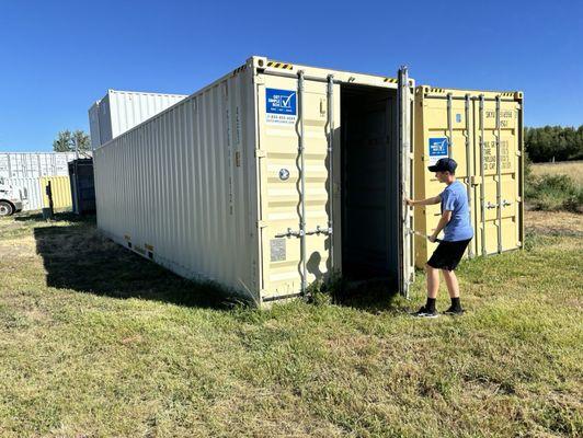 Shipping container for storage