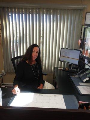 Our Lovely receptionist Sue, the face of TRANS-COM