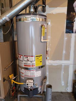 50gal. Natural gas water heater replacement.