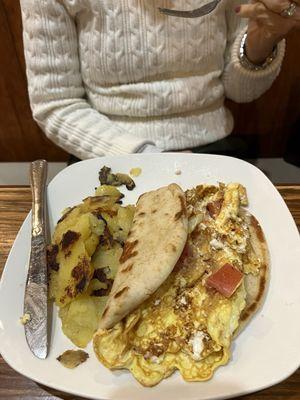 Egg and Feta Pita