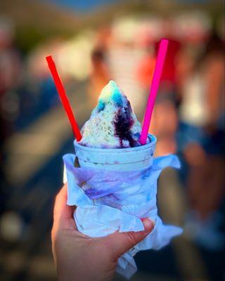 Shark Attack shaved ice from the food vendors!! Yummm!! Perfect on the hot day!