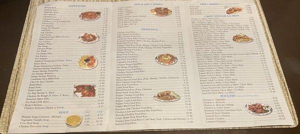 Inside of Menu