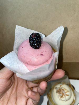 Mixed berry cupcake