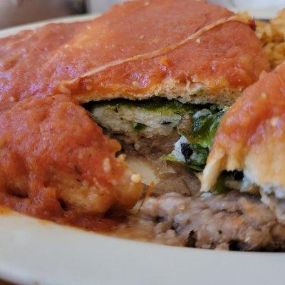 Inside of yummy relleno