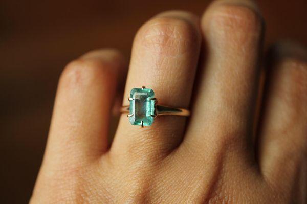 Green emerald ring!