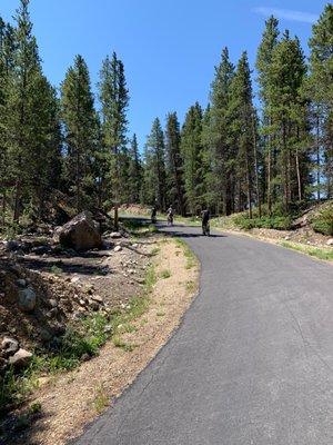 Riding on the trail