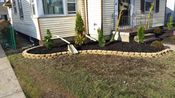 retaining wall, mulching service