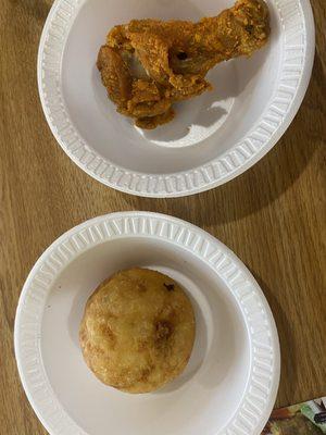 beef potato ball, chicken