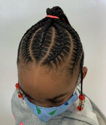 Kid's Natural Stitch Cornrows