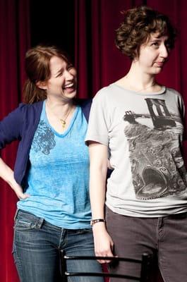 Kristen Schaal and Ellie Kemper - House Team Big Black Car