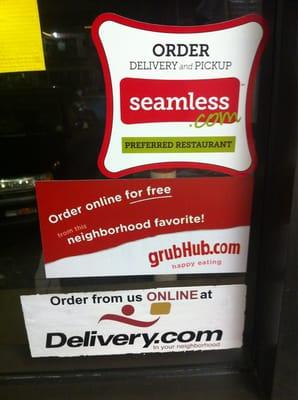 Conveniently order online from a bunch of sites!