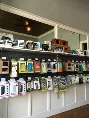 Some of the many accessories we have available to help protect or enhance your phone.