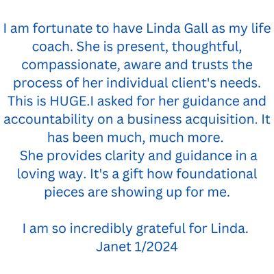 A client's experience with Linda Gall