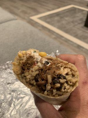 Shredded beef Burrito