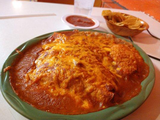 Red Sauce chilli enchiladas