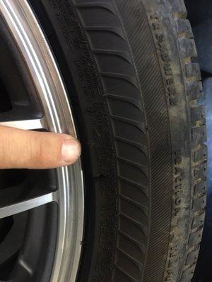 New tire failed at the rim