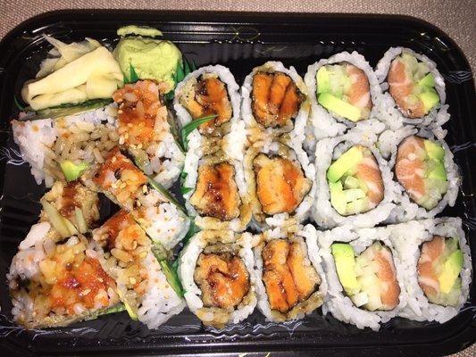 Chicken Tempura, Idaho Roll& Alaska roll.