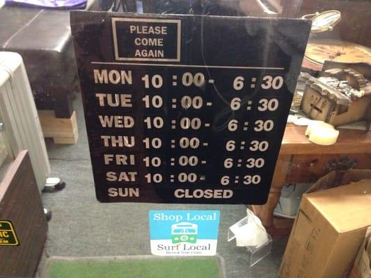 Store hours