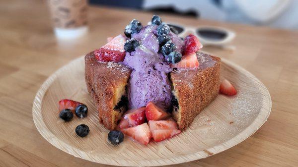 Ube Cream Cheese French Toast