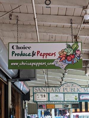 Look for the Choice Produce & Peppers sign!