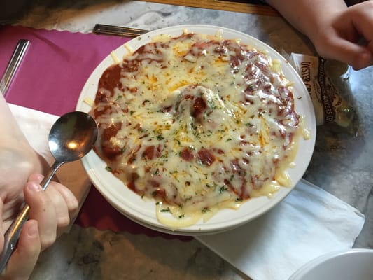 Giant bowl of delicious chili