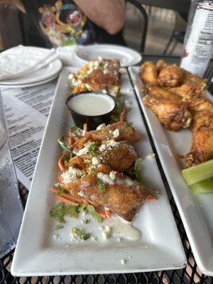 Buffalo chicken eggrolls (new!) very good