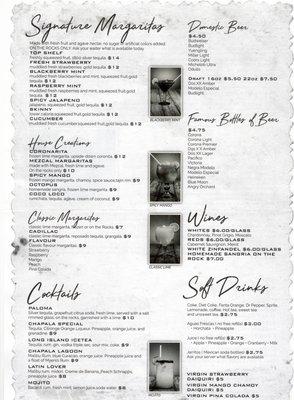 Menu Drinks