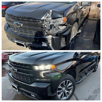 2020 Chevrolet Silverado #frontendcollision #chevroletautobodyexperts #localautorepairfacility