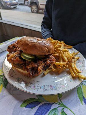 Nashville hot chicken sandwich