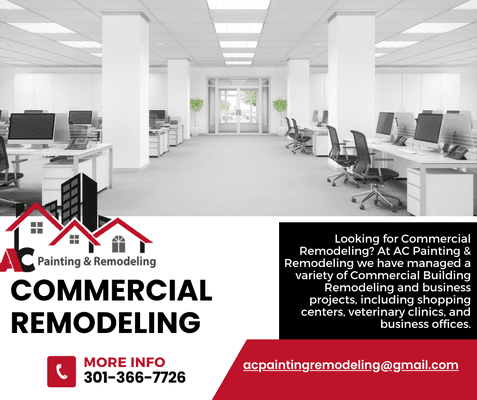 Our experience is not only homes. We also have a variety of options for you to remodel your office or commercial premises.