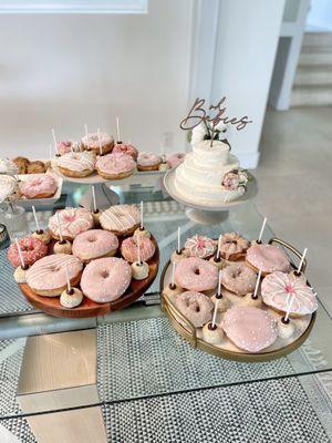 We displayed the donuts with other homemade treats.